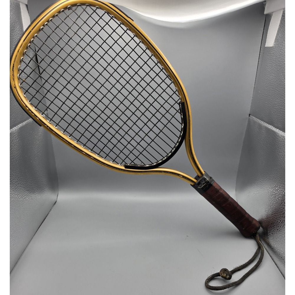 Vintage Dunhill DXL-150 Racquetball Racquet Gold Aluminum Leather Grip